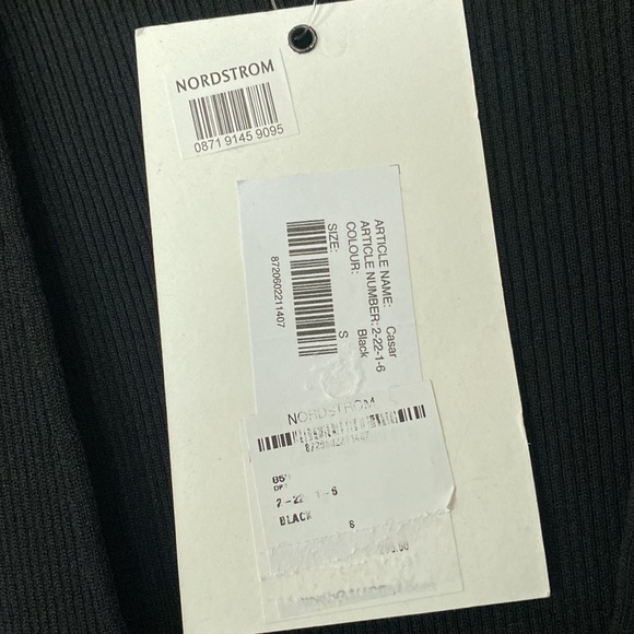 NEW Gauge81 Caesar black plunge neck midi dress small S - Picture 4 of 7